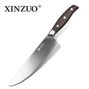 XINZUO Brand High Quality 3.5+5+7+8+8 inch Paring Utility Santuko Cleaver Chef Knives German Stainless Steel Kitchen Knife Sets