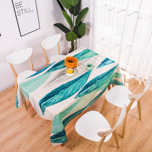 geometry Tropical Plants Pattern Cotton Linen waterproof Tablecloths Decorative Home Decor Table Cloth High Quality tablecloth