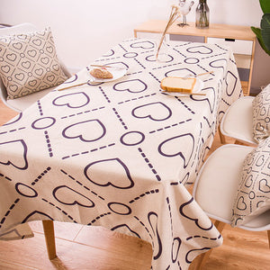 geometry Tropical Plants Pattern Cotton Linen waterproof Tablecloths Decorative Home Decor Table Cloth High Quality tablecloth
