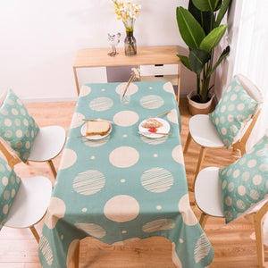 geometry Tropical Plants Pattern Cotton Linen waterproof Tablecloths Decorative Home Decor Table Cloth High Quality tablecloth
