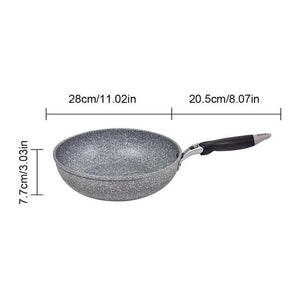Japanese Style Medical Stone Pan Set With Anti-Scalding Handle Frying Pan Durable Non-stick Home Kitchen Western Stone Pot C002