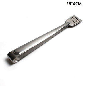 18cm 22cm 26cm Stainless Steel BBQ Tongs Kitchen Hole Tongs Lock Design Barbecue Clip Clamp Practical Kitchen Tools