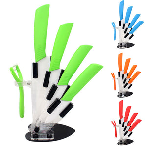 6 Color Kitchen Knife Set with Peeler Zirconia Ceramic 3" 4" 5" 6" inch Chef Ceramic Knives Kitchen Tools High Quality