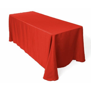 High Quality White Polyester Plain Rectangle Tablecloth For Wedding Event Hotel Banquet Decoration Rectangular Table Cloth Cover
