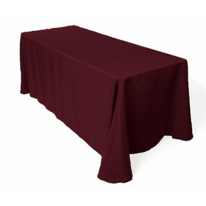 High Quality White Polyester Plain Rectangle Tablecloth For Wedding Event Hotel Banquet Decoration Rectangular Table Cloth Cover