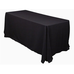 High Quality White Polyester Plain Rectangle Tablecloth For Wedding Event Hotel Banquet Decoration Rectangular Table Cloth Cover