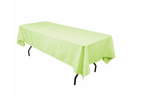 High Quality White Polyester Plain Rectangle Tablecloth For Wedding Event Hotel Banquet Decoration Rectangular Table Cloth Cover