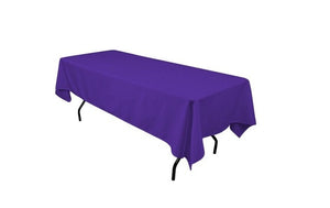 High Quality White Polyester Plain Rectangle Tablecloth For Wedding Event Hotel Banquet Decoration Rectangular Table Cloth Cover