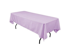 High Quality White Polyester Plain Rectangle Tablecloth For Wedding Event Hotel Banquet Decoration Rectangular Table Cloth Cover