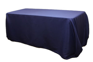 High Quality White Polyester Plain Rectangle Tablecloth For Wedding Event Hotel Banquet Decoration Rectangular Table Cloth Cover