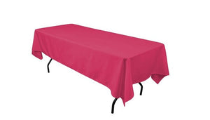 High Quality White Polyester Plain Rectangle Tablecloth For Wedding Event Hotel Banquet Decoration Rectangular Table Cloth Cover