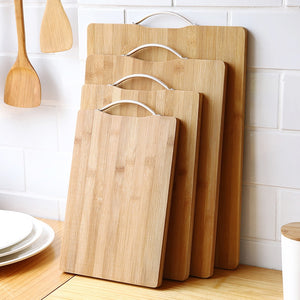 1PC Natural Bamboo Chopping Board Kitchen Efficient Non-slip Chopping Board Hotel Home Vegetable Meat Cooking Tools