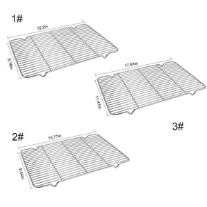 BBQ Grill Meshes Oven Net Stainless Steel Wire Steaming Kebab Barbecue Rack BBQ Kitchen Tools Drain Shelf