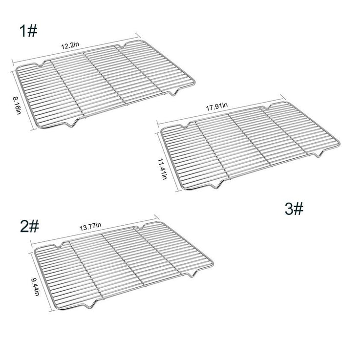 BBQ Grill Meshes Oven Net Stainless Steel Wire Steaming Kebab Barbecue Rack BBQ Kitchen Tools Drain Shelf