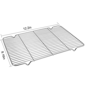 BBQ Grill Meshes Oven Net Stainless Steel Wire Steaming Kebab Barbecue Rack BBQ Kitchen Tools Drain Shelf