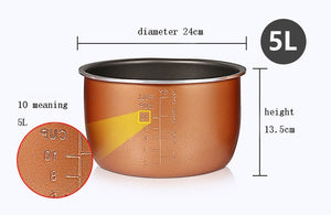 Electric pressure cooker liner multicooker bowl 4L/5L/6L liter non-stick pan double spray thickening