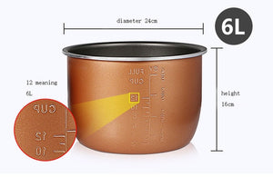 Electric pressure cooker liner multicooker bowl 4L/5L/6L liter non-stick pan double spray thickening