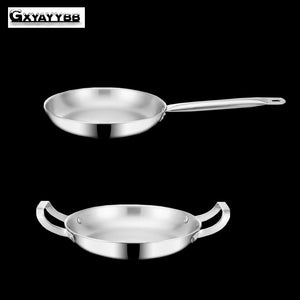 Stainless Steel Frying Pan Without Coating Non-stick Pan Kitchen Gadget Kitchen Cookware Saucepan 24cm /26cm /28cm Cooking Tools