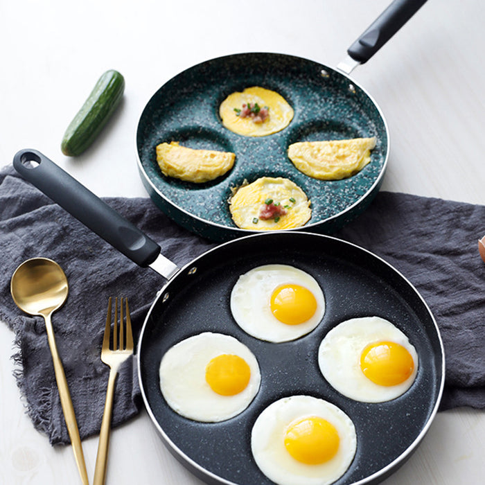Four-hole Pan For Eggs Non-stick No Oil-smoke Pot Dumpling Waffle Mold Multi-function Pan 24cm