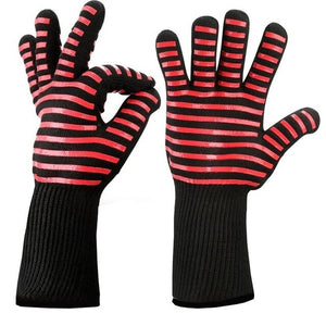 1 Pair Kitchen Heat-Resistant Gloves Oven Mitts Silicone Gloves Grill Multifunctional Potholders For Baking BBQ Guantes Horno