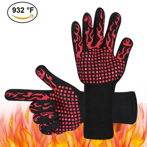 1 Pair Kitchen Heat-Resistant Gloves Oven Mitts Silicone Gloves Grill Multifunctional Potholders For Baking BBQ Guantes Horno