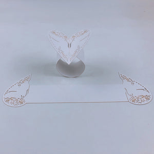 50pcs Pigeon Style Laser Cut Porta Guardanapo Napkin Rings For Wedding Holders Party Wedding Favors Table Decoration Supplies