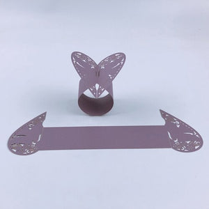 50pcs Pigeon Style Laser Cut Porta Guardanapo Napkin Rings For Wedding Holders Party Wedding Favors Table Decoration Supplies