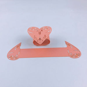 50pcs Pigeon Style Laser Cut Porta Guardanapo Napkin Rings For Wedding Holders Party Wedding Favors Table Decoration Supplies