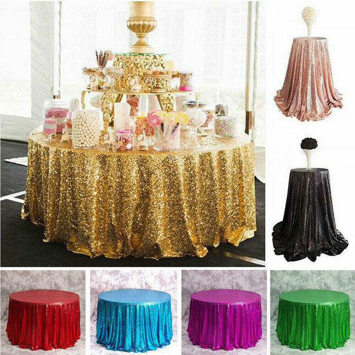 New Table Cloth tablecloth Round Sequin Tablecloths For Wedding Party Event Banquet Home Table Cover Decoration Cover Tableware