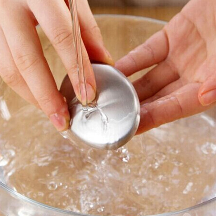 1Pcs Stainless Steel Soap Oval Deodorant Smell Removes The Smell From The Hand Magic Kitchen Bar Peeling Garlic